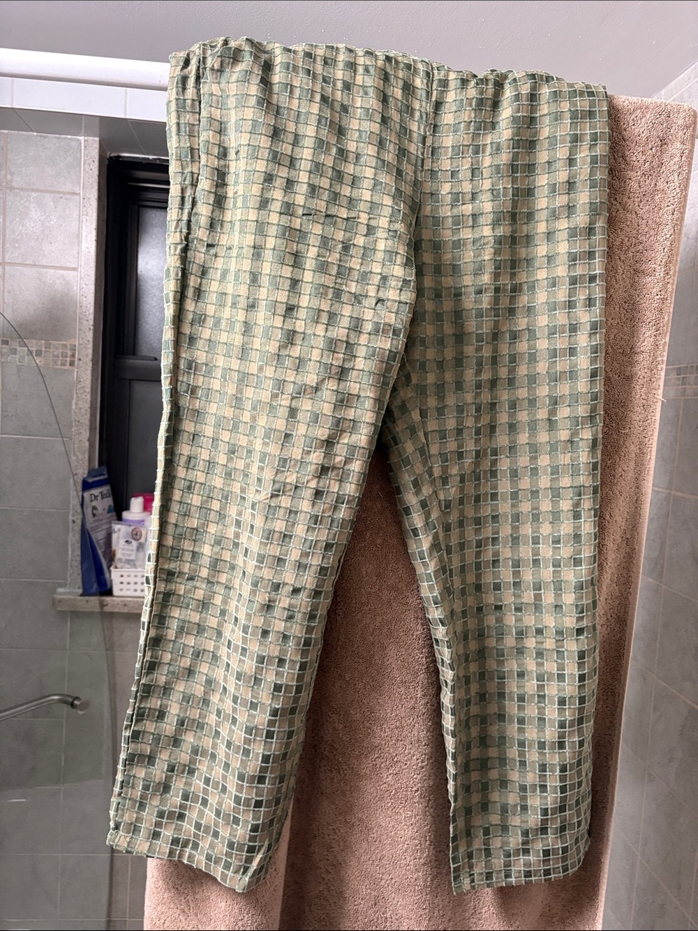 Lumiere Green Checked Dress Pants